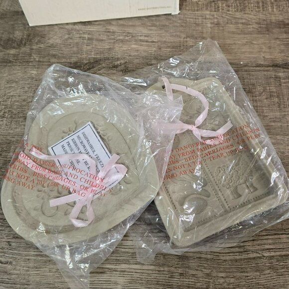 VTG Pair New Stoneware Cookie Molds Heart Easter Spring ABC Distributing 10425 - Picture 9 of 12